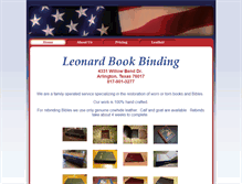 Tablet Screenshot of leonardbookbinding.com